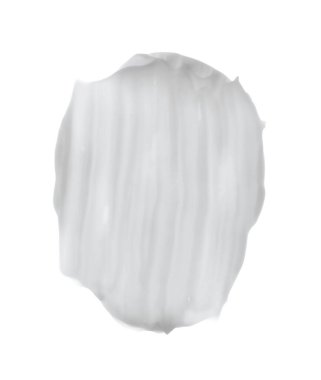 Üst görünümde izole edilmiş krema örneği