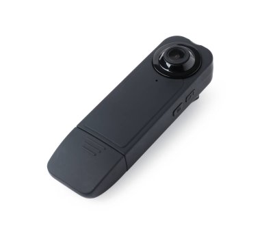 Modern gizli casus kamerası beyaza izole edilmiş.