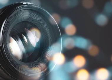 Kamera lensi bulanık ışıklara karşı, bokeh ışıkları