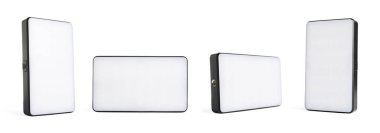 Modern LED lamba beyaz üzerine izole, set