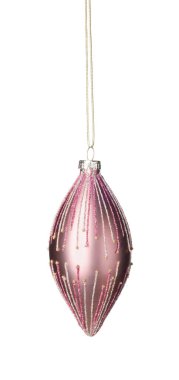 Beyaz arka planda asılı güzel bir Noel mücevheri