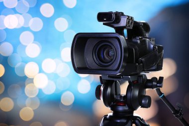 Bulanık ışıklara karşı video kamera, bokeh etkisi