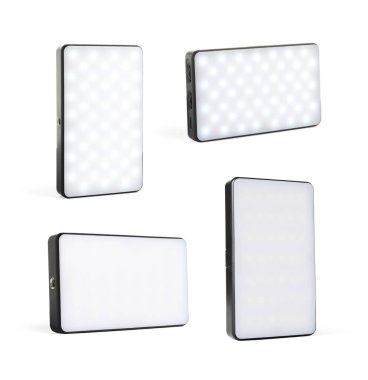 Modern LED lamba beyaz üzerine izole, set