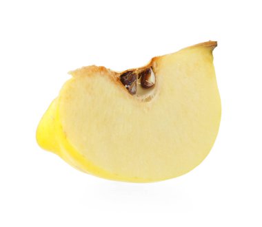 Olgun ayva meyvesini beyazda izole et