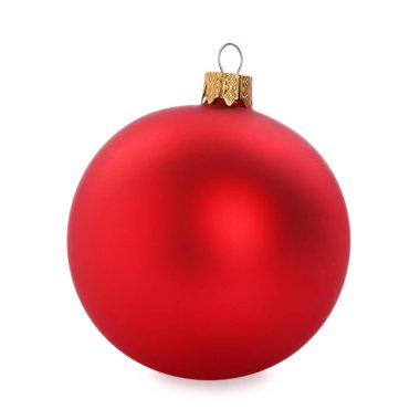 beyaz zemin üzerine kırmızı güzel Noel top