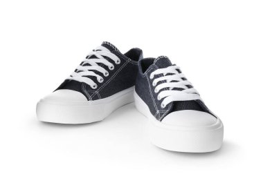 Beyazın üzerinde izole edilmiş mavi çocuk ayakkabıları. Şık ayakkabılar.