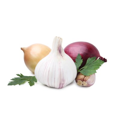 Sarımsak, soğan ve maydanoz.