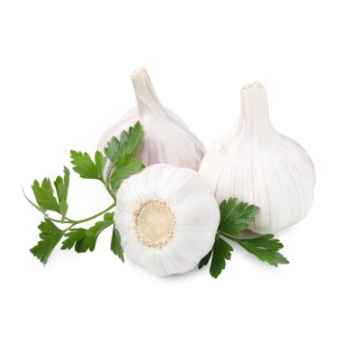 Taze sarımsak ve maydanoz.