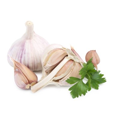 Taze sarımsak ve maydanoz.