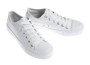 Beyazlar üzerinde izole edilmiş şık spor ayakkabılar.