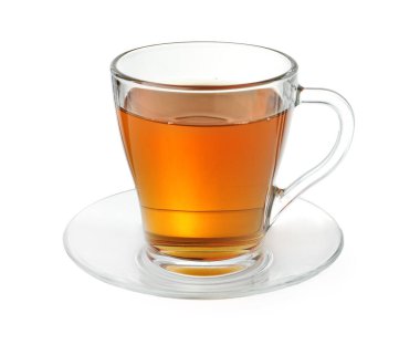 sıcak çay beyaz izole