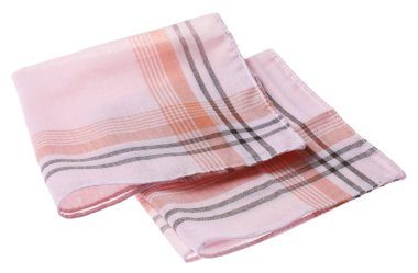 Beyaz üzerine izole edilmiş katlanmış mendiller. Şık aksesuar