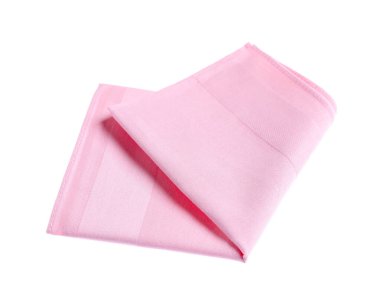 Bir katlanmış mendil beyaza izole edilmiş. Şık aksesuar