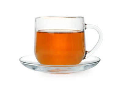 sıcak çay beyaz izole