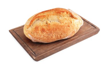 Lezzetli taze ekmek, beyaz üzerine izole edilmiş.