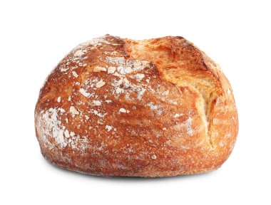 Lezzetli taze ekmek, beyaz üzerine izole edilmiş.