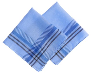 Beyaz, üst görünümde izole edilmiş şık mendiller