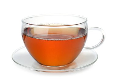 sıcak çay beyaz izole