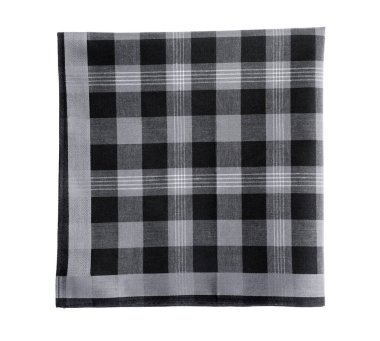 Katlanmış mendil beyaz, üst görünümde izole