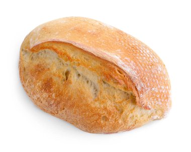 Lezzetli taze ekmek, beyaz üzerine izole edilmiş.