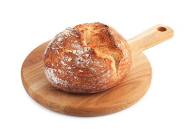 Lezzetli taze ekmek, beyaz üzerine izole edilmiş.