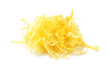 Limon tadı beyazda yalıtılmış.