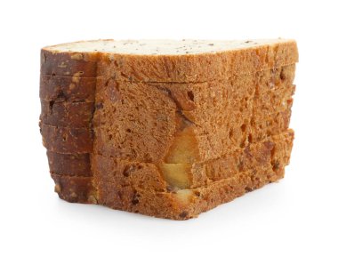 Ekmek dilimleri ve beyaz tohumlar.