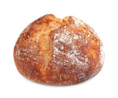 Lezzetli taze ekmek, beyaz üzerine izole edilmiş.