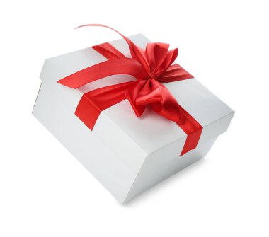 Beyaz tenli güzel bir hediye kutusu.