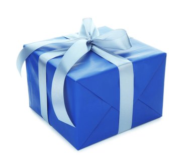 Beyaz tenli güzel bir hediye kutusu.