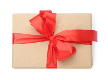 Beyaz manzaralı güzel bir hediye kutusu.