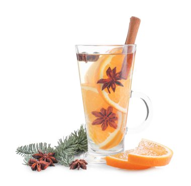 Lezzetli, portakal, baharat ve köknar dallı, beyaz şarap.