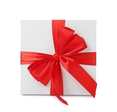 Beyaz tenli güzel bir hediye kutusu.