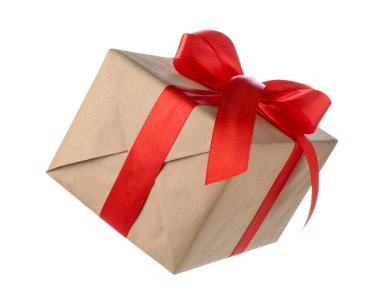 Beyaz tenli güzel bir hediye kutusu.