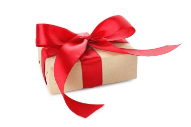 beyaz izole fiyonklu güzel hediye