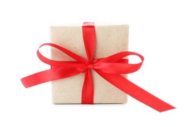 beyaz izole fiyonklu güzel hediye