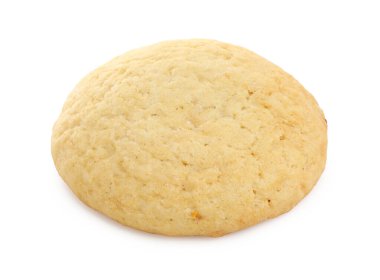 Beyaza izole edilmiş lezzetli bir limonlu kurabiye.