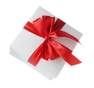 Beyaz tenli güzel bir hediye kutusu.