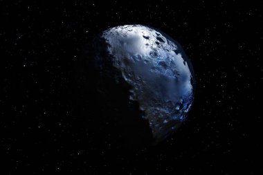 Uzayda dokulu yüzeyi olan gök cismi