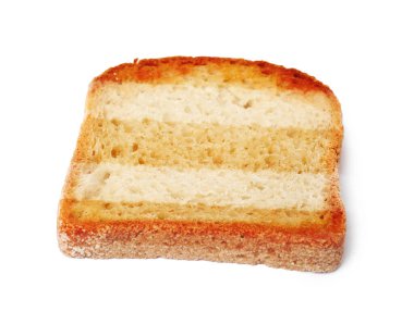 Kızarmış ekmek dilimi ve beyaz ızgara izleri.