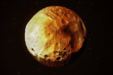 Uzayda dokulu yüzeyi olan gök cismi