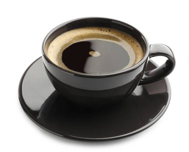 Beyaz arka planda, fincanda Aromatik kahve