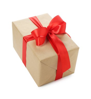 Beyaz tenli güzel bir hediye kutusu.