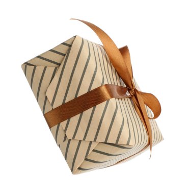 Havada izole edilmiş güzel bir hediye kutusu.