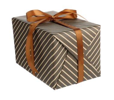 Havada izole edilmiş güzel bir hediye kutusu.