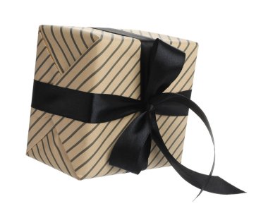 Havada izole edilmiş güzel bir hediye kutusu.