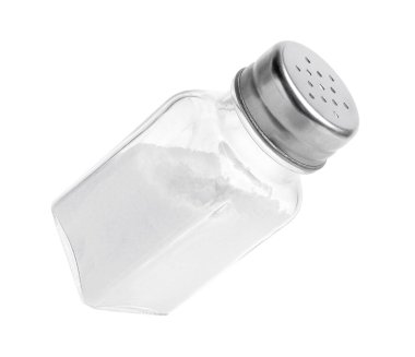 Havada tuz bulunan bir titretici beyaz üzerine izole edilmiş.