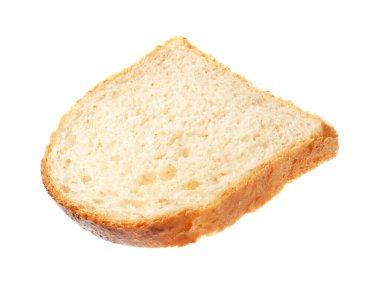 Tost dilim ekmek izole üzerinde beyaz