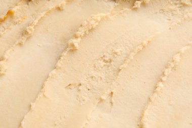 Arka plan olarak lezzetli vanilyalı dondurma, yakın plan.