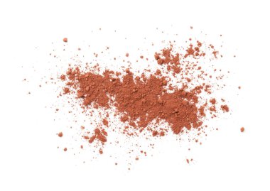 Kakao tozu beyaz, üst görünümde izole